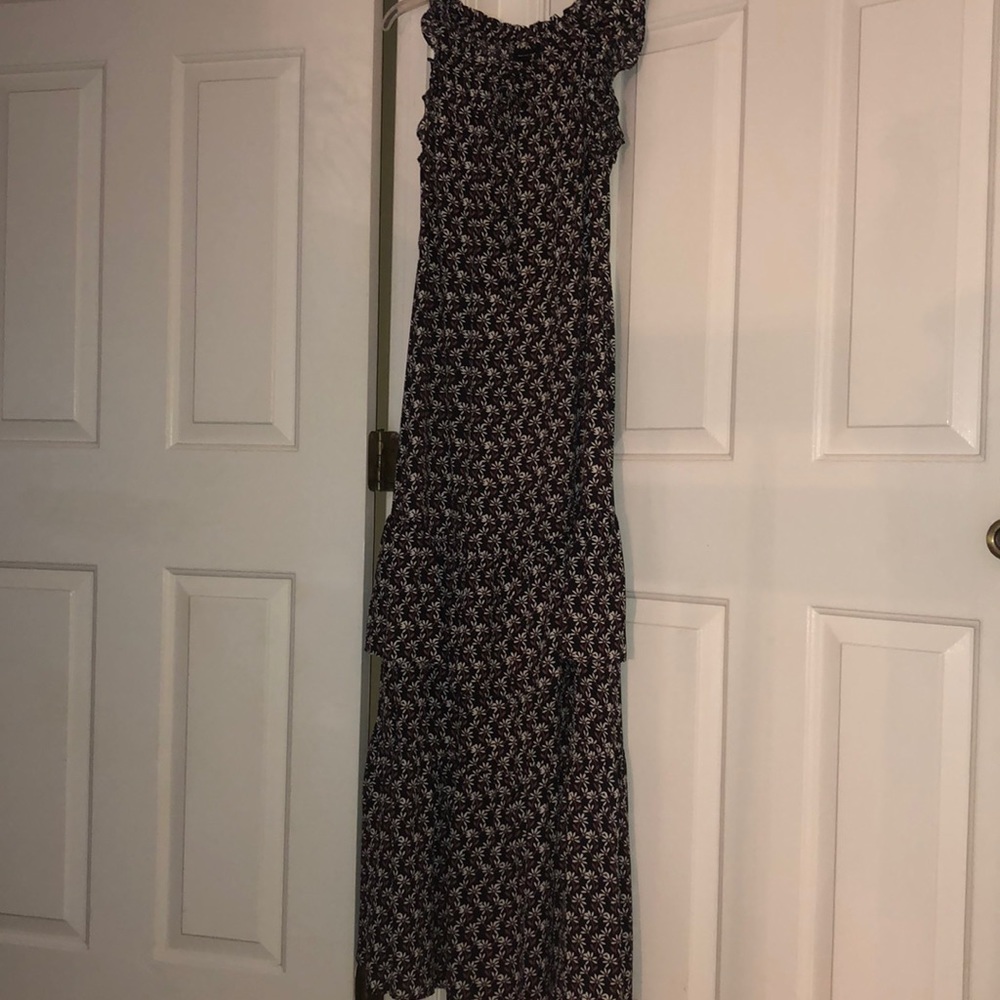Flower design maxi dress